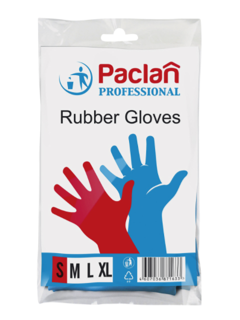 Перчатки резиновые Paclan Professional р-р S желтые