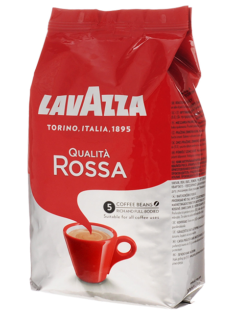Кофе в зернах LAVAZZA "Qualita Rossa" 1кг, вакуумная упаковка