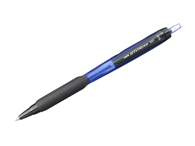 Ручка шариковая автоматическая "UNI Jetstream SXN-101-05" 0,5 мм, грип, синяя