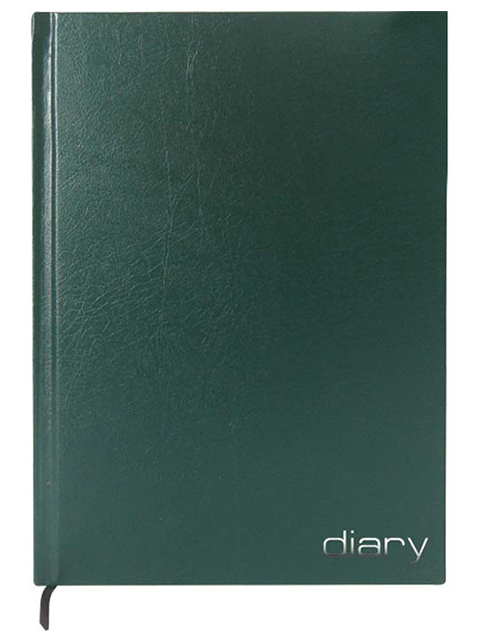 Ежедневник недатированный А6 160 листов Attomex "Diary" обл. бумвинил, зеленый