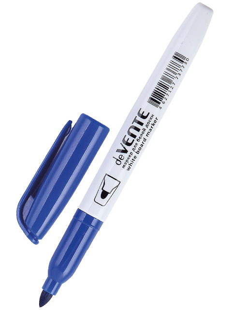 Маркер для белой доски "Attomex" 3 мм, пулевидный наконечник, синий