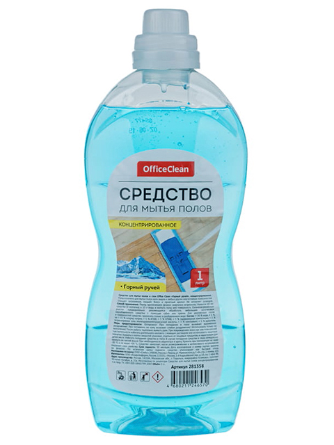 OfficeClean "Средство для мытья полов. Универсал. Горный ручей", 1 л.
