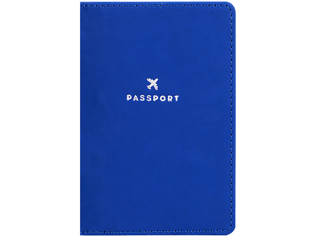 Обложка для паспорта Office Space "Journey" к/зам., тиснение фольгой, синий