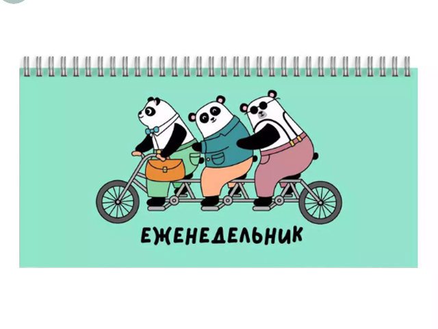 Еженедельник недатированный А6 64 листа Феникс+ "Велопутешествие" на гребне