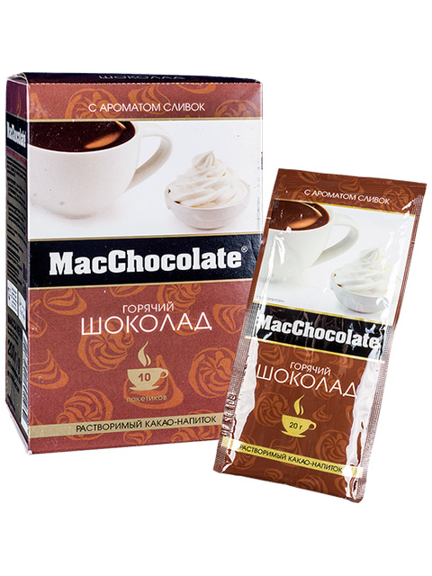 Какао напиток "MacChocolate" 20г. шоколад с ароматом сливок