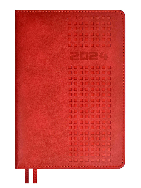 Ежедневник датированный А5 176 листов Феникс+ "Escalada 2024. Флоттер" красный, искусственная кожа