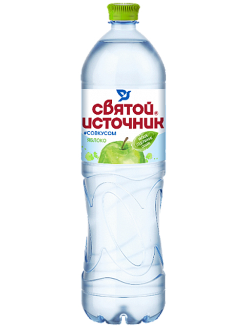 Вода питьевая Святой источник "Яблоко", 1,5 л, негазированная пл/бут.
