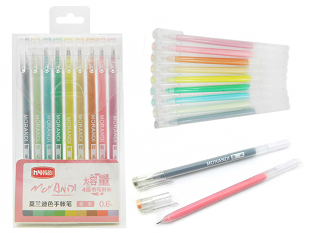 Набор гелевых ручек Intelligent "Morandi" 9 цветов,0,6мм