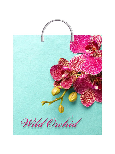Пакет "петля" пластиковые ручки 40х44+5 Тико "Розовая орхидея"