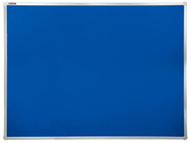 Доска c текстильным покрытием BRAUBERG для объявлений, 90х120 см, синяя, гарантия 10 лет, Россия, 231701