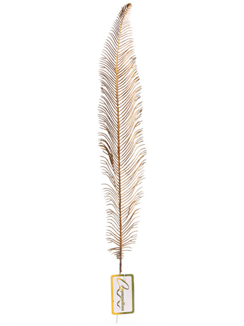 Ветка декоративная "Волшебное перо" 53см золото