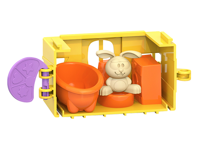 Игровой набор "Зайкин домик. Ванная" с аксессуарами, цвет бирюза, в коробке