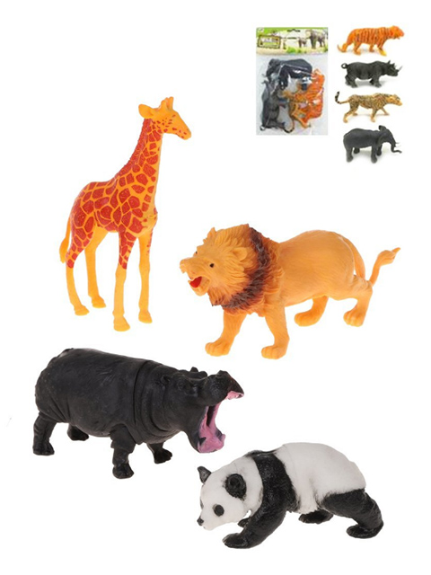 Игровой набор "Дикие животные" 4 фигурки в пакете