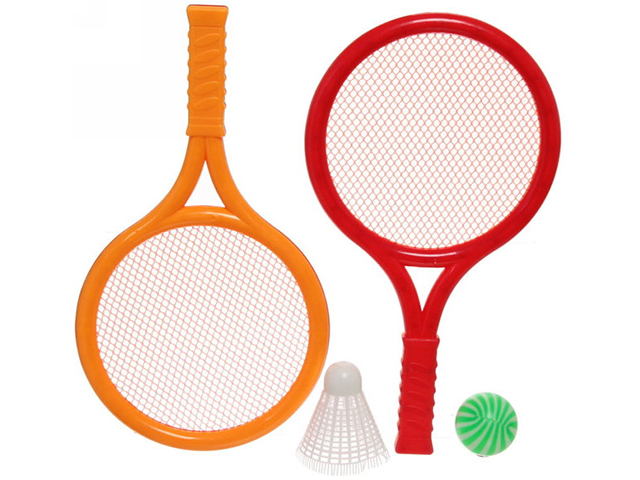 Набор для пляжного тенниса (2 ракетки, мяч, волан 30*17 см) пластик
