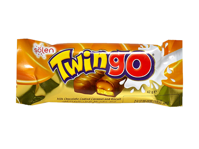 Батончик "Twingo" с печеньем и карамелью 42гр
