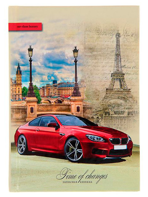 Записная книжка А6 64 листа клетка Проф-Пресс "Премиум авто" обл. 7БЦ