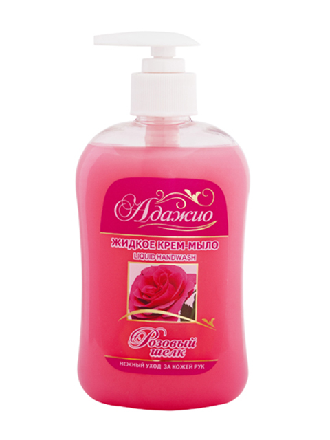 Крем-мыло жидкое 500мл Adagio "Розовый шелк" перламутровое