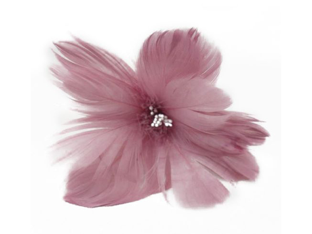 Елочное украшение Magic Time "Розовый цветок" на клипсе из черного металла 10x13x13см