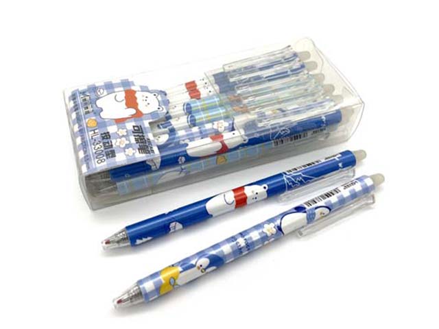 Ручка пиши-стирай гелевая Intelligent "Шпион. Пингвин и белый мишка" 0,5 мм, синяя, с ластиком