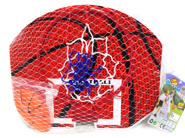 Игровой набор "Баскетбол" кольцо со щитом и мяч 12 см, в сетке