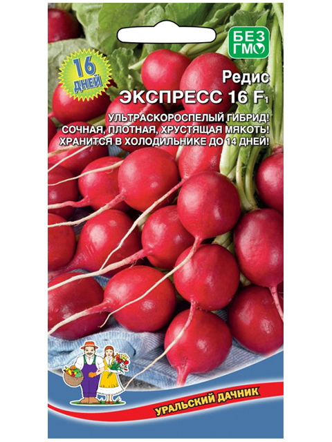 Редис Экспресс 16 F1, 2г, ц/п, Уральский дачник