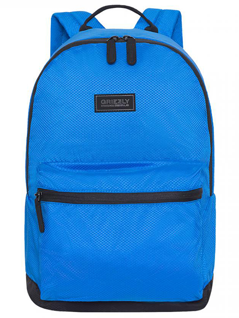 Рюкзак молодежный GRIZZLY 30х44х15 см, полиэстер, 4 светло-синий