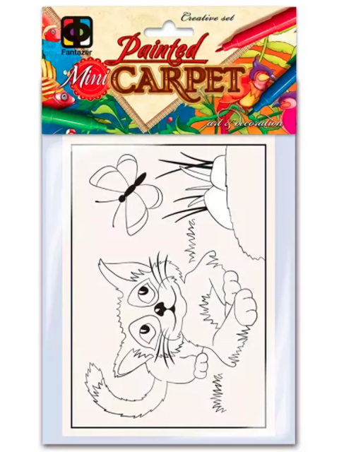 Набор для детского творчества "Расписной мини-ковер. Кошка"