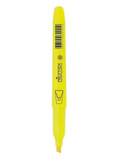 Текстовыделитель Attomex 1-4 мм скошенный наконечник, желтый