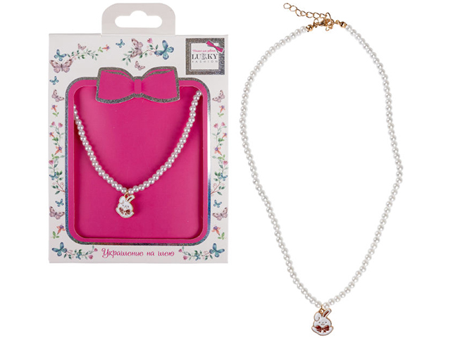 Ожерелье Lukky Fashion "Зайка" пластик с подвеской металл