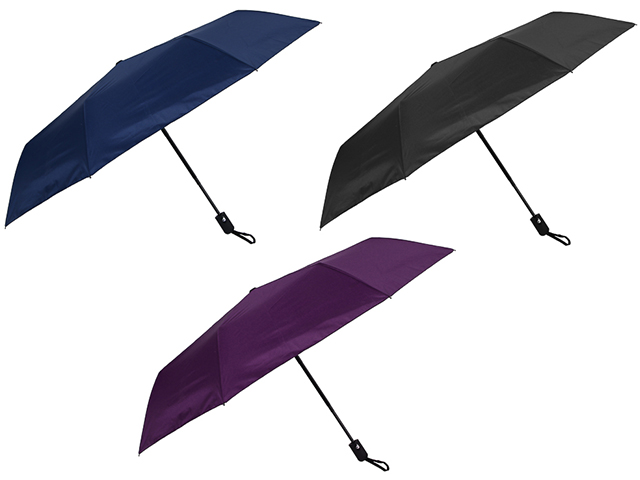 Зонт автомат, металл, пластик, эпонж,  d103см, 8 спиц, 3 цвета, А2024-2