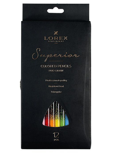 Карандаши цветные LOREX "Pro-Draw Superior" 12 цветов