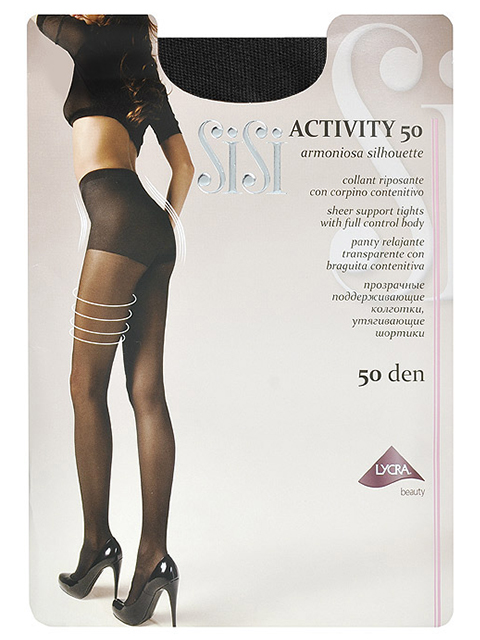 Колготки женские "Sisi Activity 50" Nero 4-L