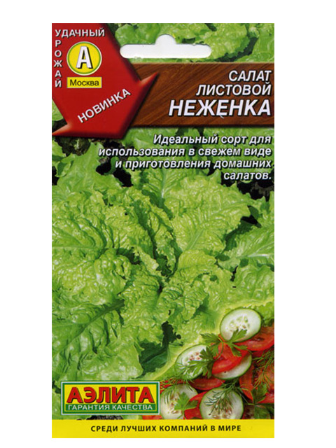 Салат Неженка листовой, 0,5г, ц/п