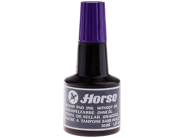 Штемпельная краска Horse, 30 мл, фиолетовая
