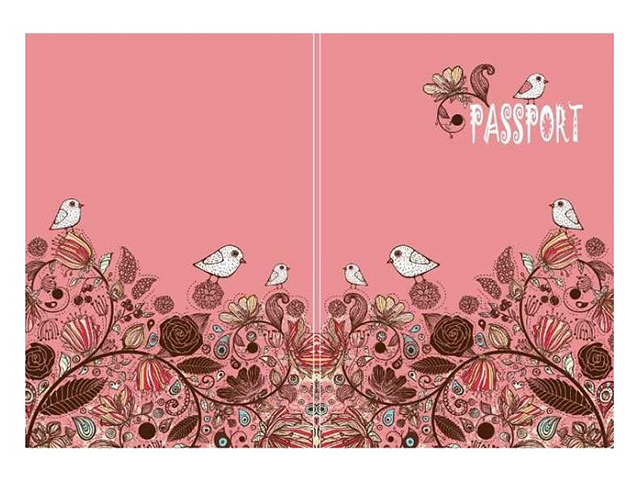Обложка для паспорта Фора "Птички на розовом" ПВХ