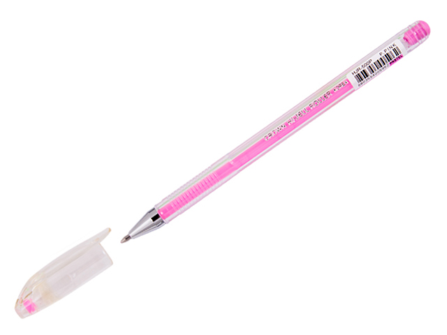 Ручка гелевая Crown "Hi-Jell Pastel" 0,8 мм, пастель розовый