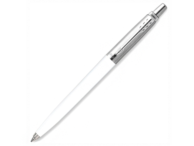 Ручка шариковая автоматическая PARKER "Jotter Orange White" синяя, белый корпус