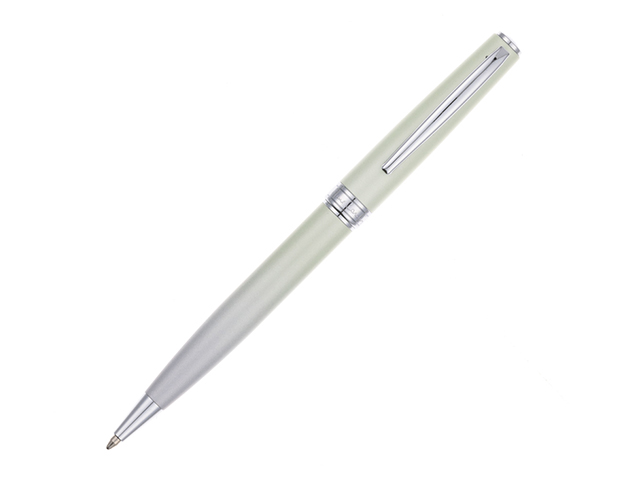 Ручка шариковая с поворотным механизмом Pierre Cardin "TENDRESSE" корпус серебряный/салатовый, в подарочной упаковке