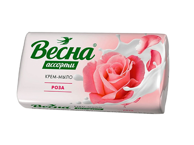 Мыло-крем туалетное Весна "Роза", 90г