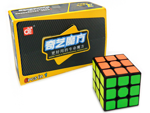 Игрушка-головоломка "Кубик Рубика" 3х3 грань 5,5 см черная основа