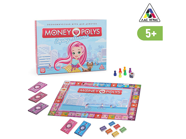 Игра "Money Polys. Город мечты" экономическая, для девочек