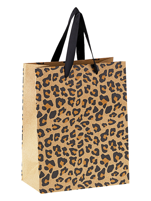 Пакет подарочный бумажный MESHU "Leopard style", 18х23х10