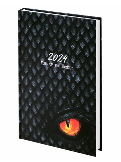 Ежедневник датированный А5 160 листов STAFF "Dragon 2024", ламинированная обложка