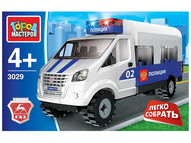 Конструктор "Город Мастеров. Полиция: Газель" 61 деталь