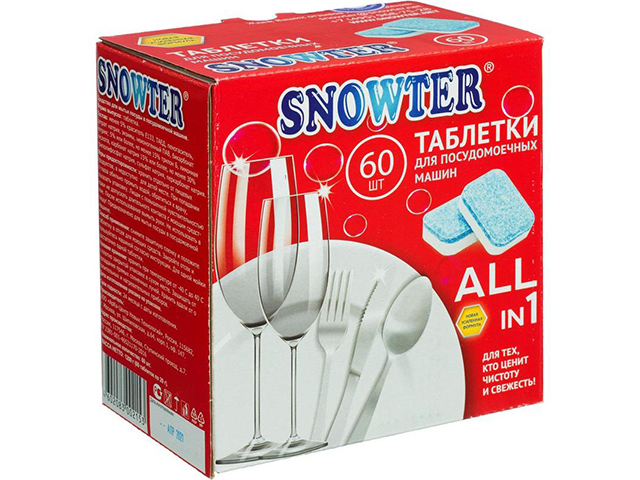Таблетки для посудомоечной машины Snowter 60 шт.
