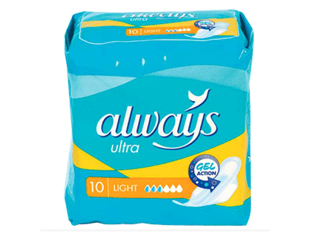 Прокладки Always "Ultra Light" (новая линия), 10 штук в упаковке