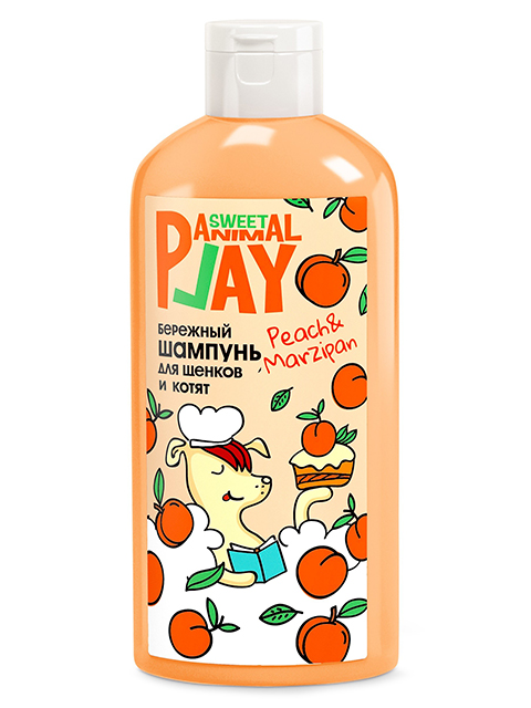 Animal Play Sweet Шампунь "Персиковый марципан" для щенков и котят, бережный 300 мл