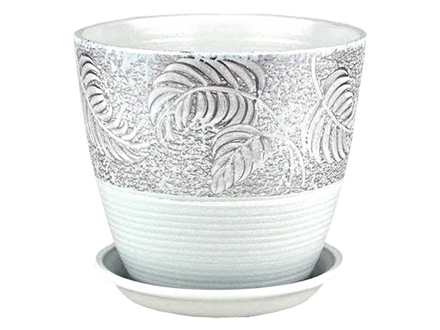 Горшок для цветов "Бутон Палеолит" 15см, серый, керамика
