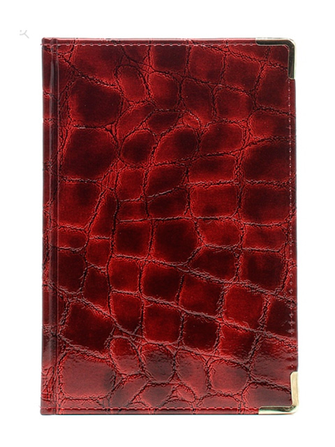 Записная книжка А5 120 листов клетка Listoff "Grand croco" иск. кожа с порол., мет. угол.