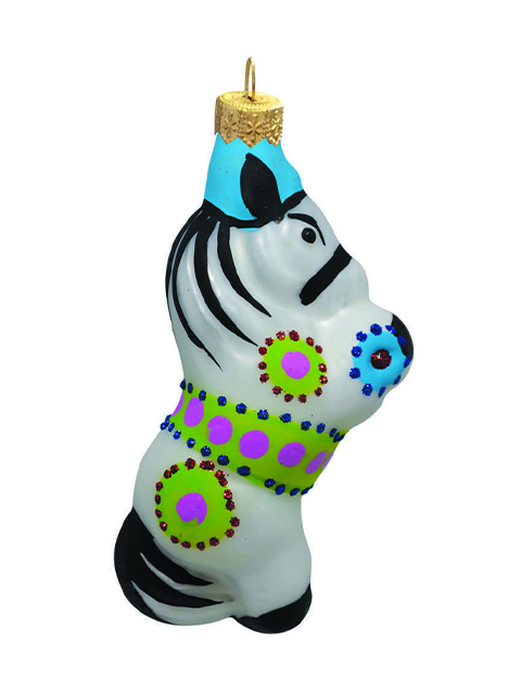 Елочное украшение фигурка "Лошадь Росписные Узоры" 10см, стекло, в подарочной упаковке